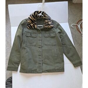 Anthropologie Dear John Green Removable Faux Fur Utility Jacket Size XS-P